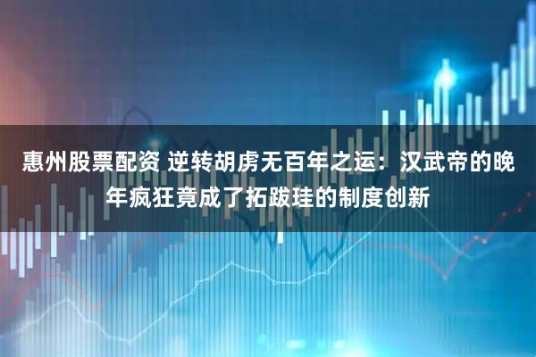 惠州股票配资 逆转胡虏无百年之运：汉武帝的晚年疯狂竟成了拓跋珪的制度创新